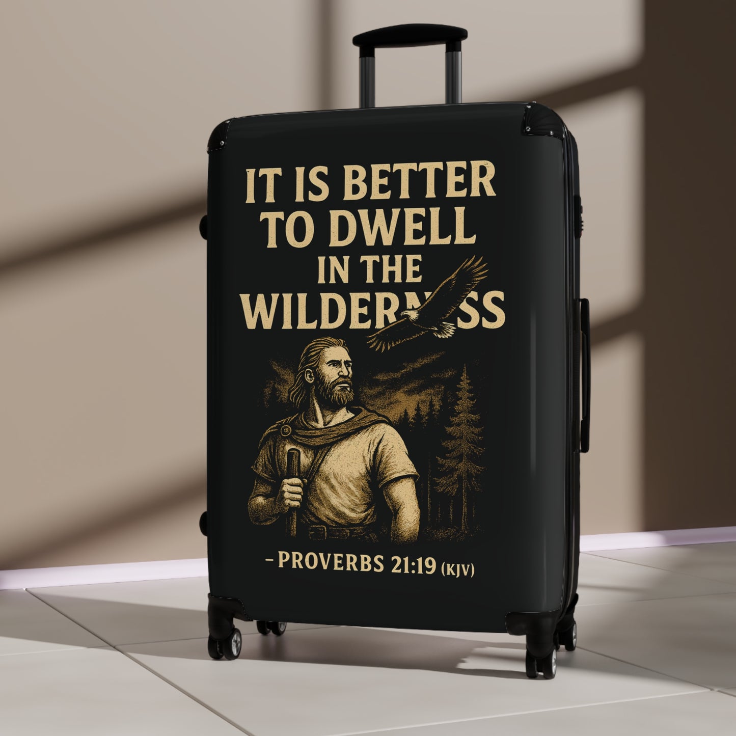 "Proverbs 21:19 (KJV), Suitcases (Void Black)