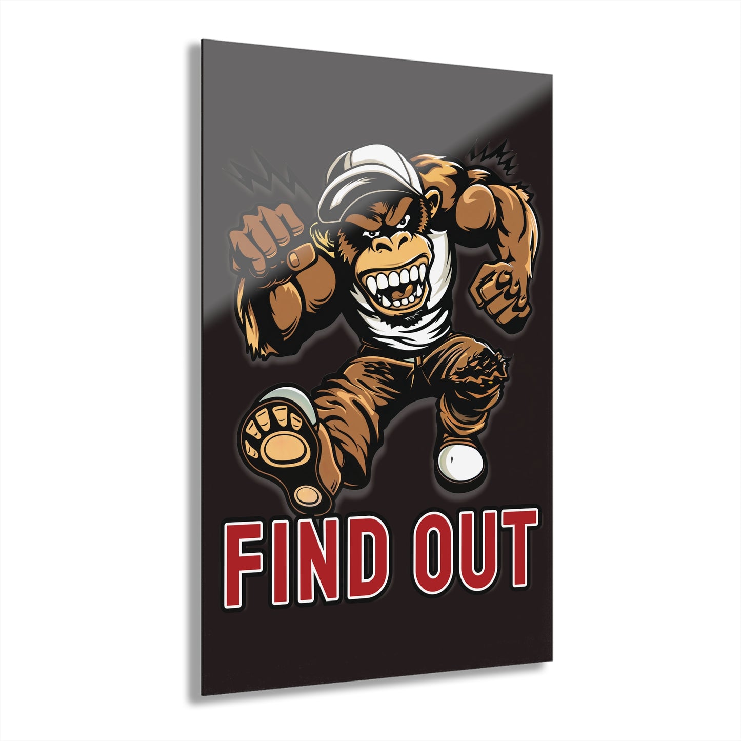 "Find Out", Acrylic Wall Prints (French Cleat Hanging) (Licorice Black)