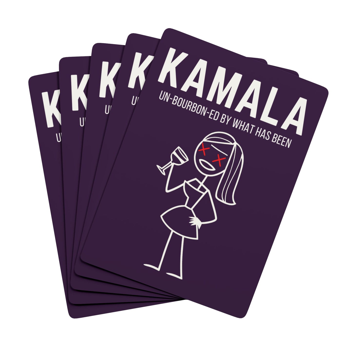 "KAMALA un-Bourbon-ed" #01, Political Playing Cards (Purple Nights)