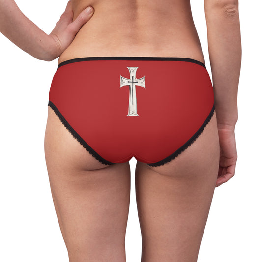 "First Darkness Then Comes Light" #02, Women's Briefs (Venetian Red)