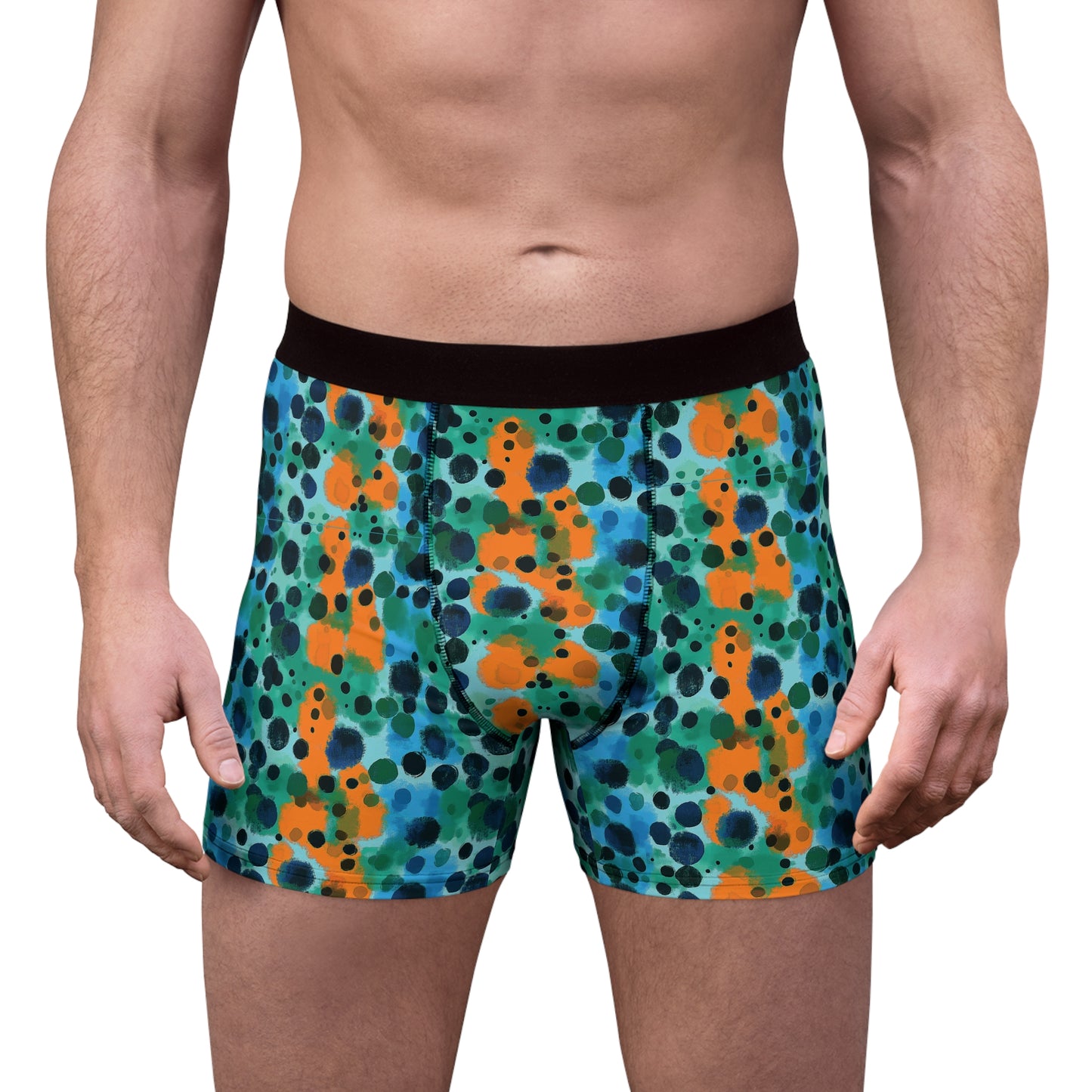 "Midnight Coral", Men's Boxer Briefs