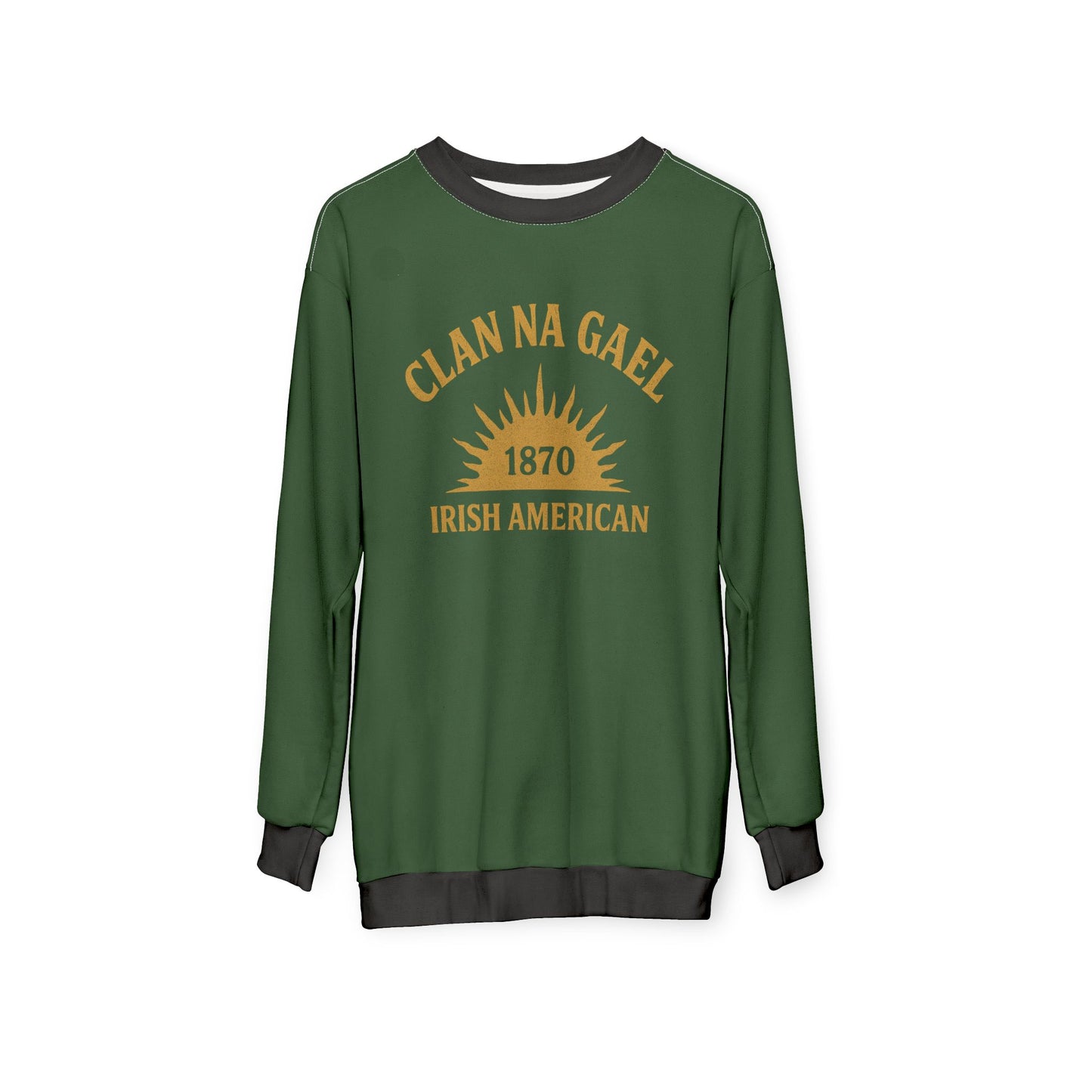 "Clan na Gael - Irish American", Unisex Sweatshirt (Brithemain Green)