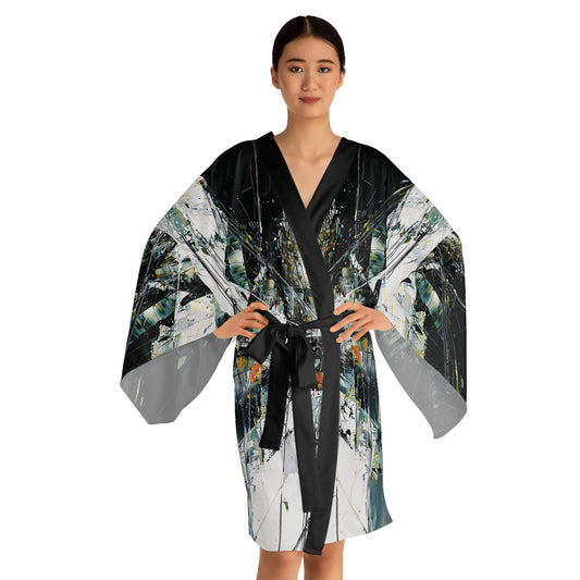 "Abstract 543", Long Sleeve Kimono Robe