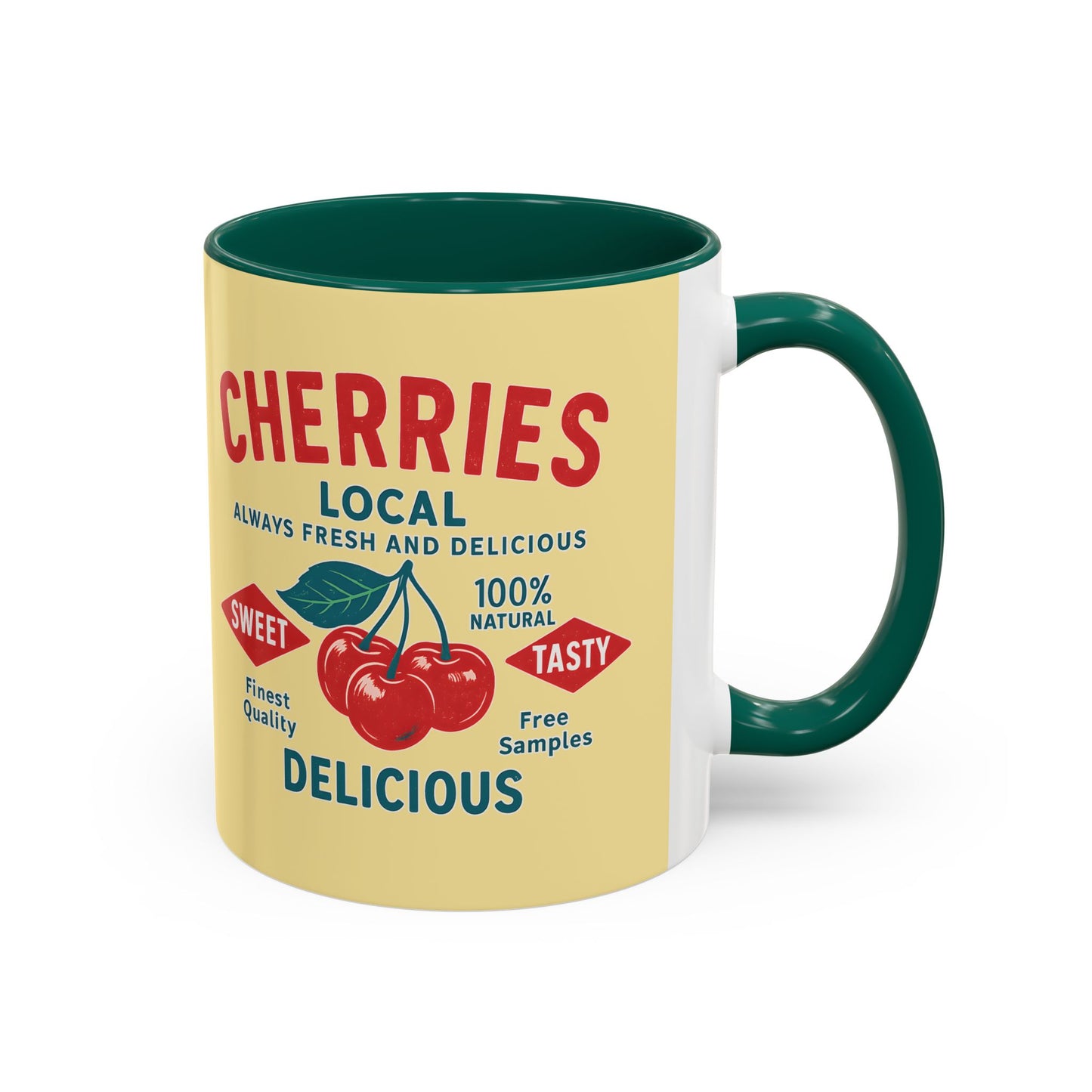 "Delicious Cherries", Colorful Mugs (11oz, 15oz) (Sanctum Veil)