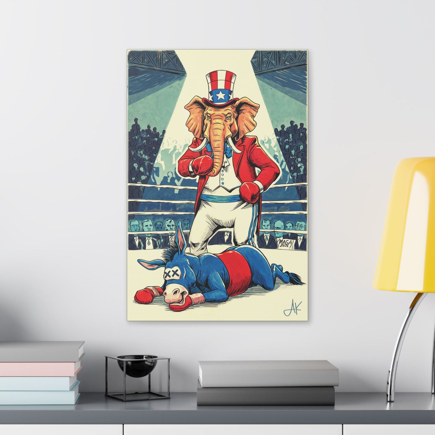 "Brutal Woke Knockout 2024", Stretched Classic Canvas Print