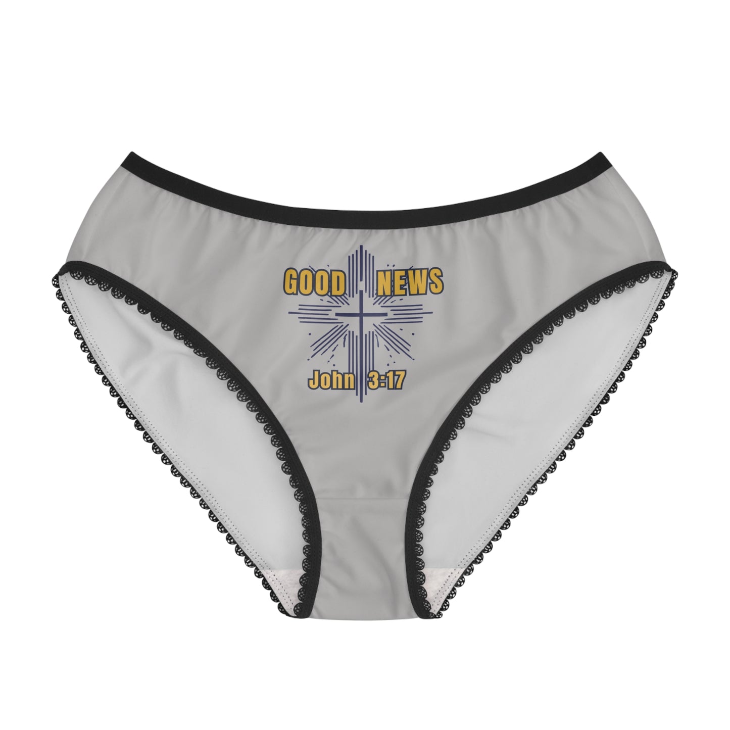 "Good News - John 3:17", Women's Briefs (Silver)
