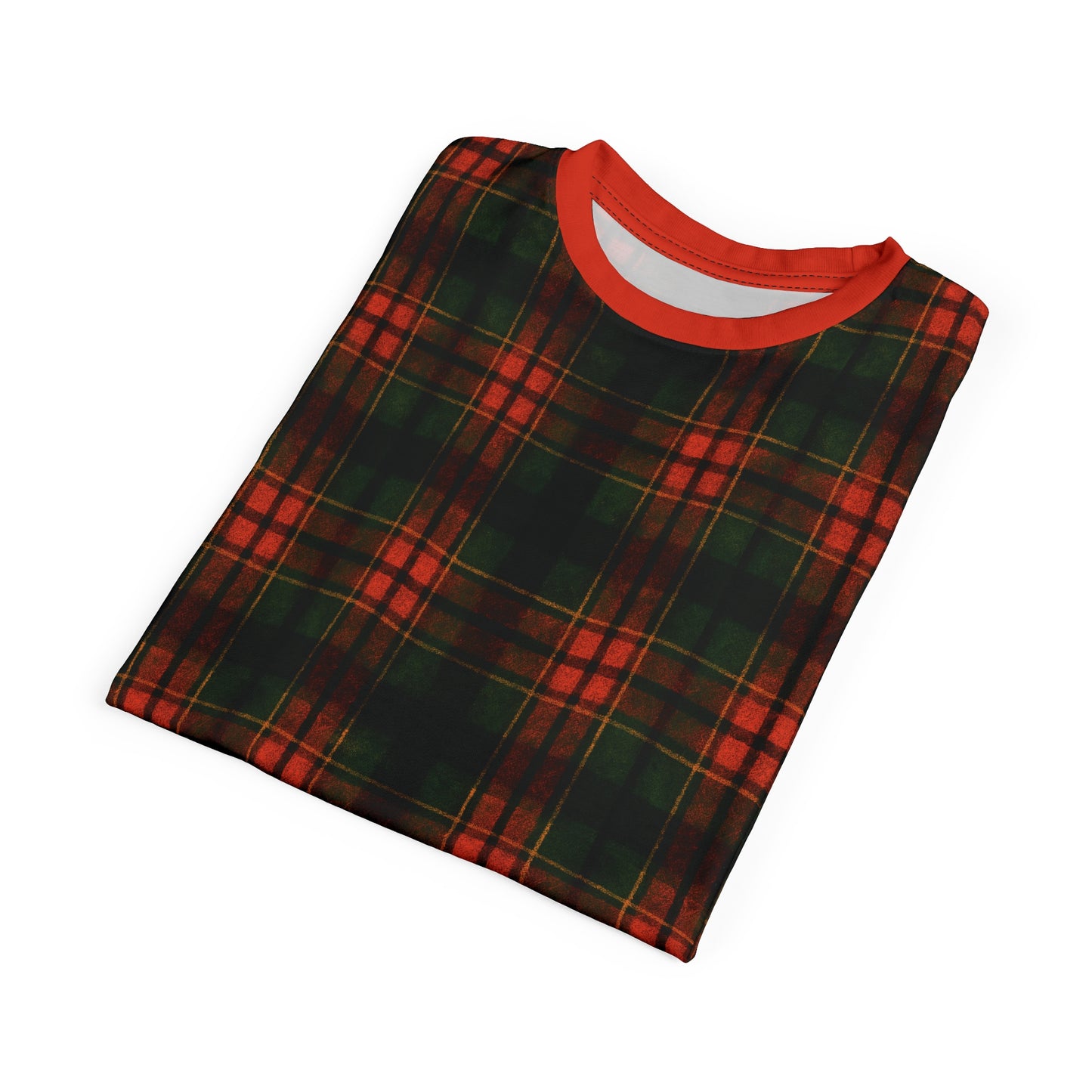 "Kilmor Brieve Tartan", Unisex Tee (Brieve Red Collar)