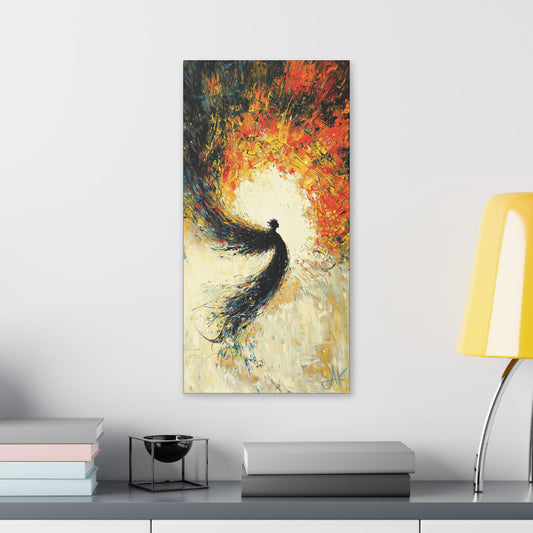 "Seraphic Aegis", Stretched Classic Canvas Fine Art Print
