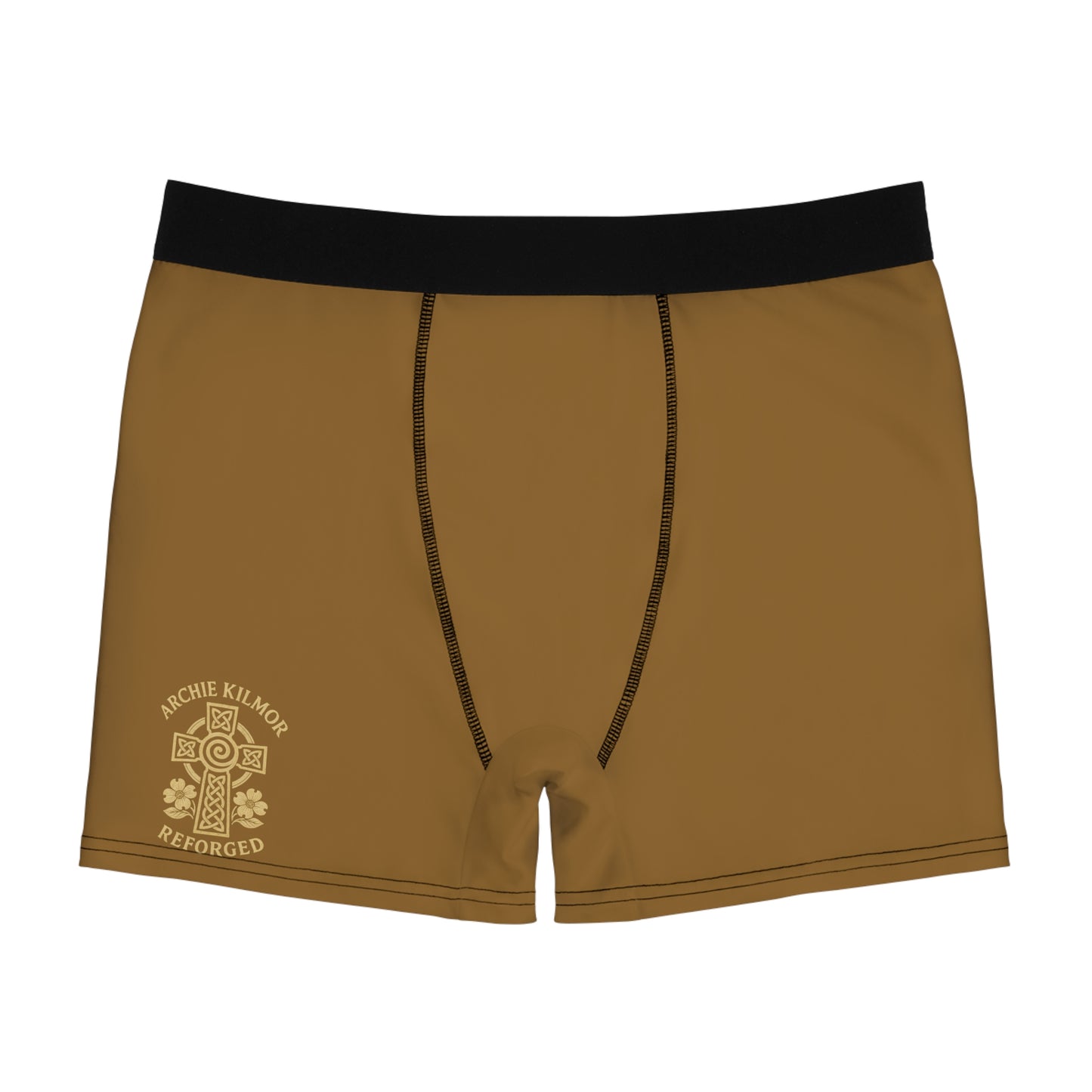 "Archie Kilmor Cross - Reforged" #01, Men's Boxer Briefs (Golden Brown)