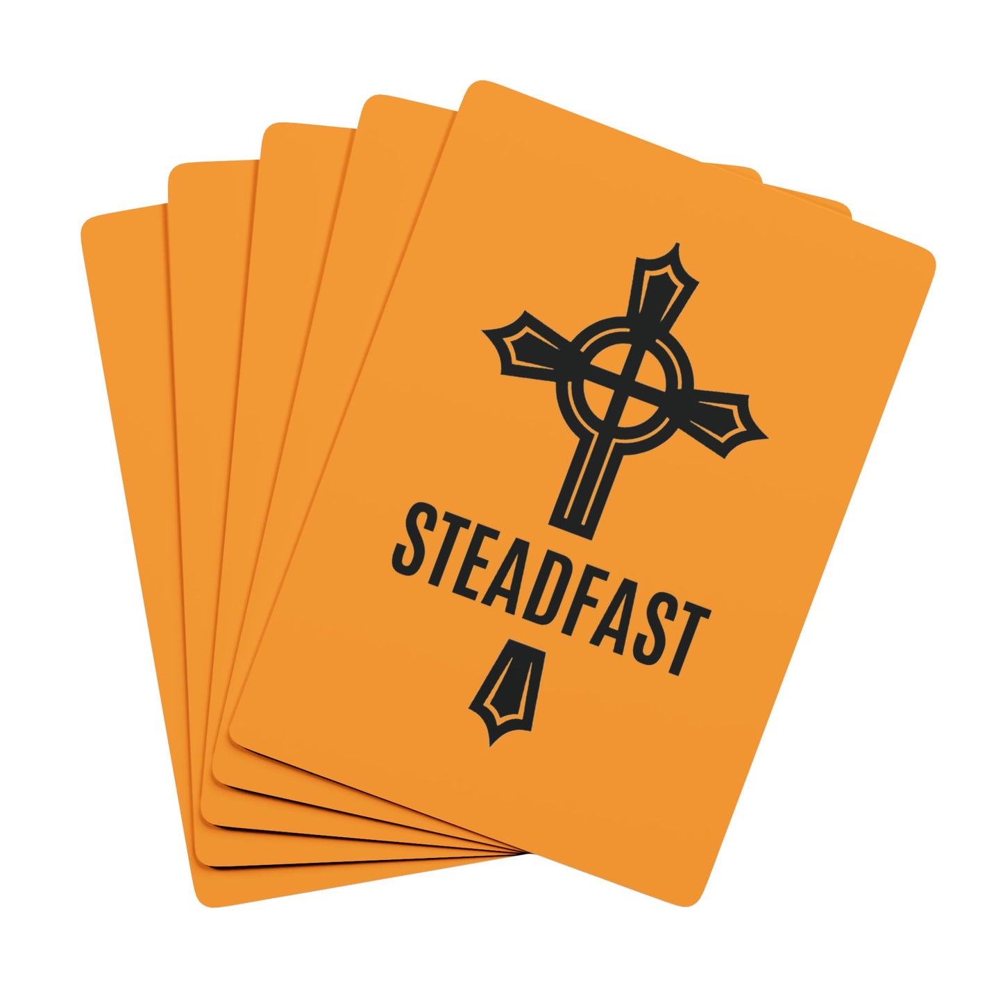 "Steadfast Cross", Christian Playing Cards (Deep Saffron)