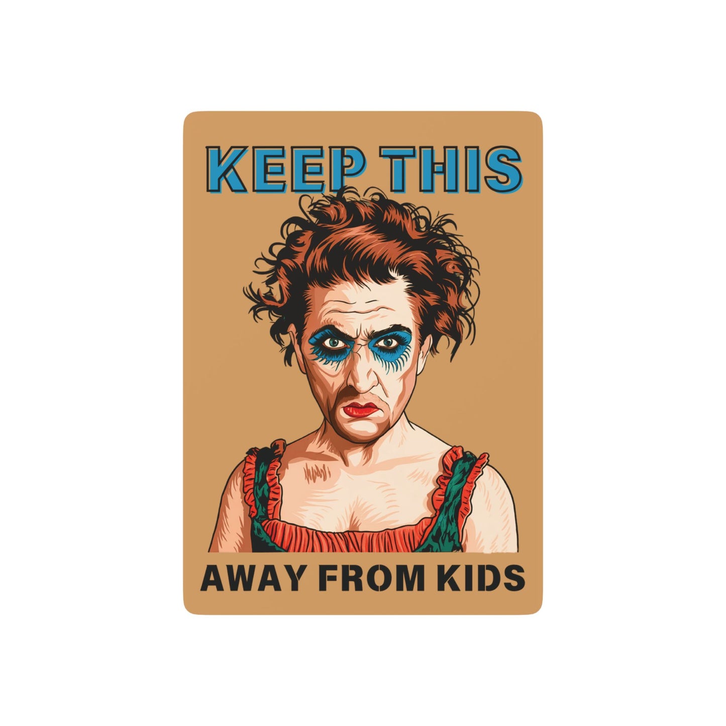 "Keep This Away from Kids", Cultural Playing Cards (Golden Brown)