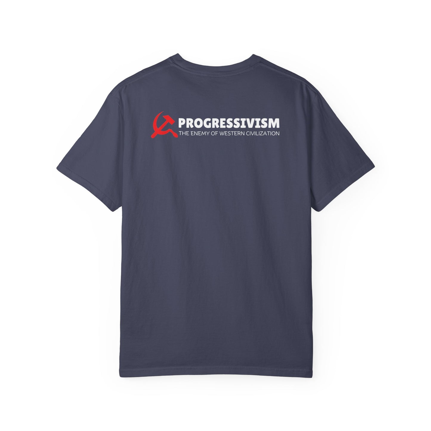 "Progressivism - Enemy of Western Civilization", Unisex T-shirt (Dark Colors)