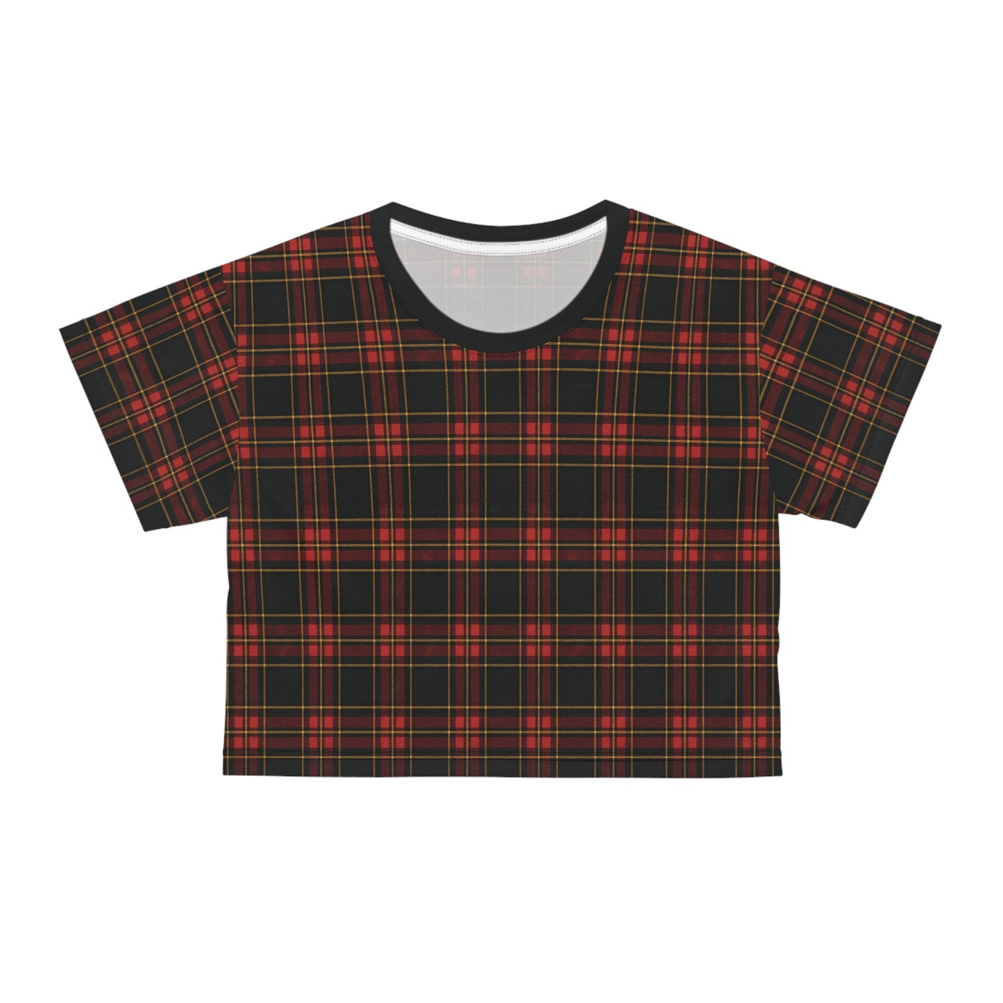"Kilmor Gallóglach Tartan", Crop Tee (Gallóglach Black Collar)