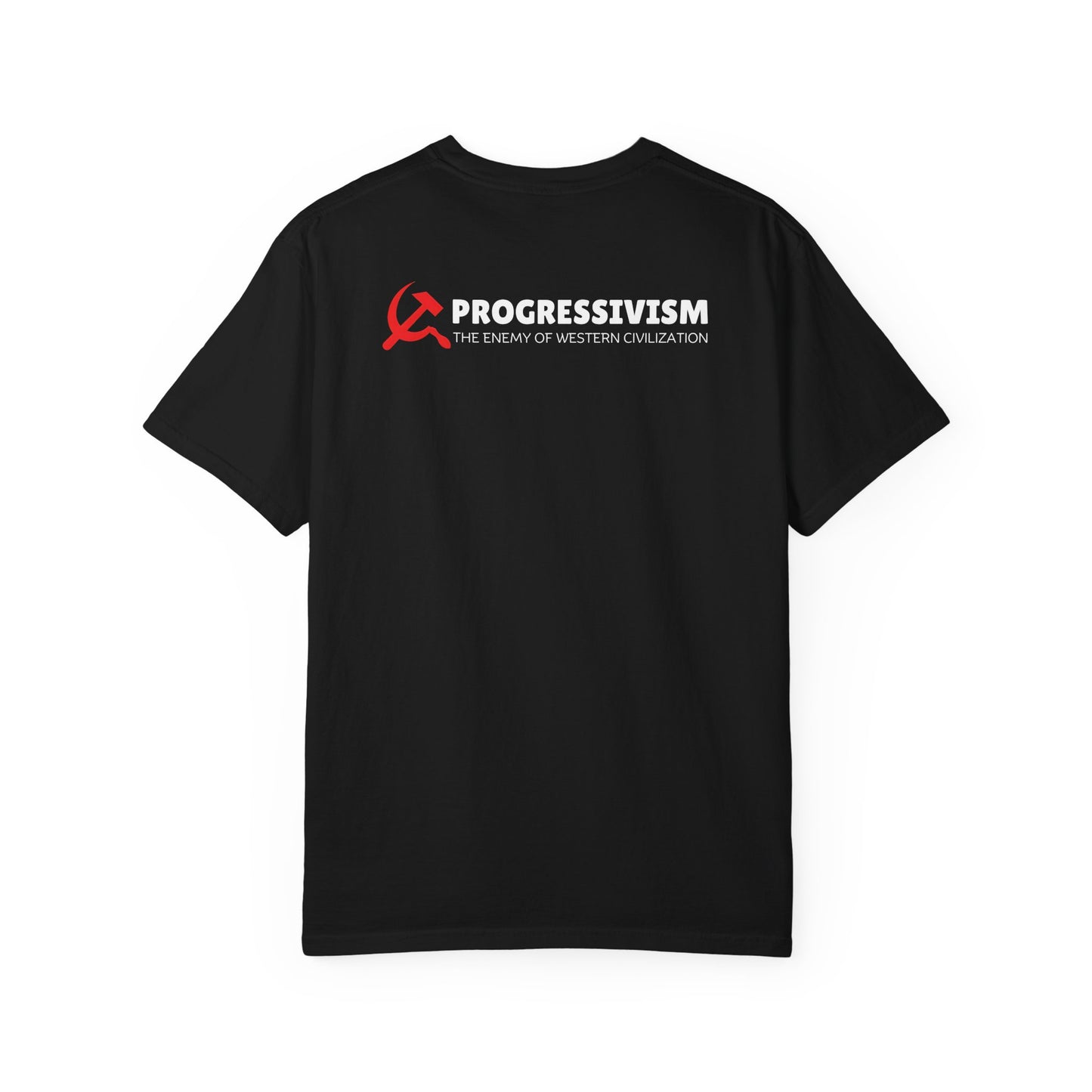 "Progressivism - Enemy of Western Civilization", Unisex T-shirt (Dark Colors)