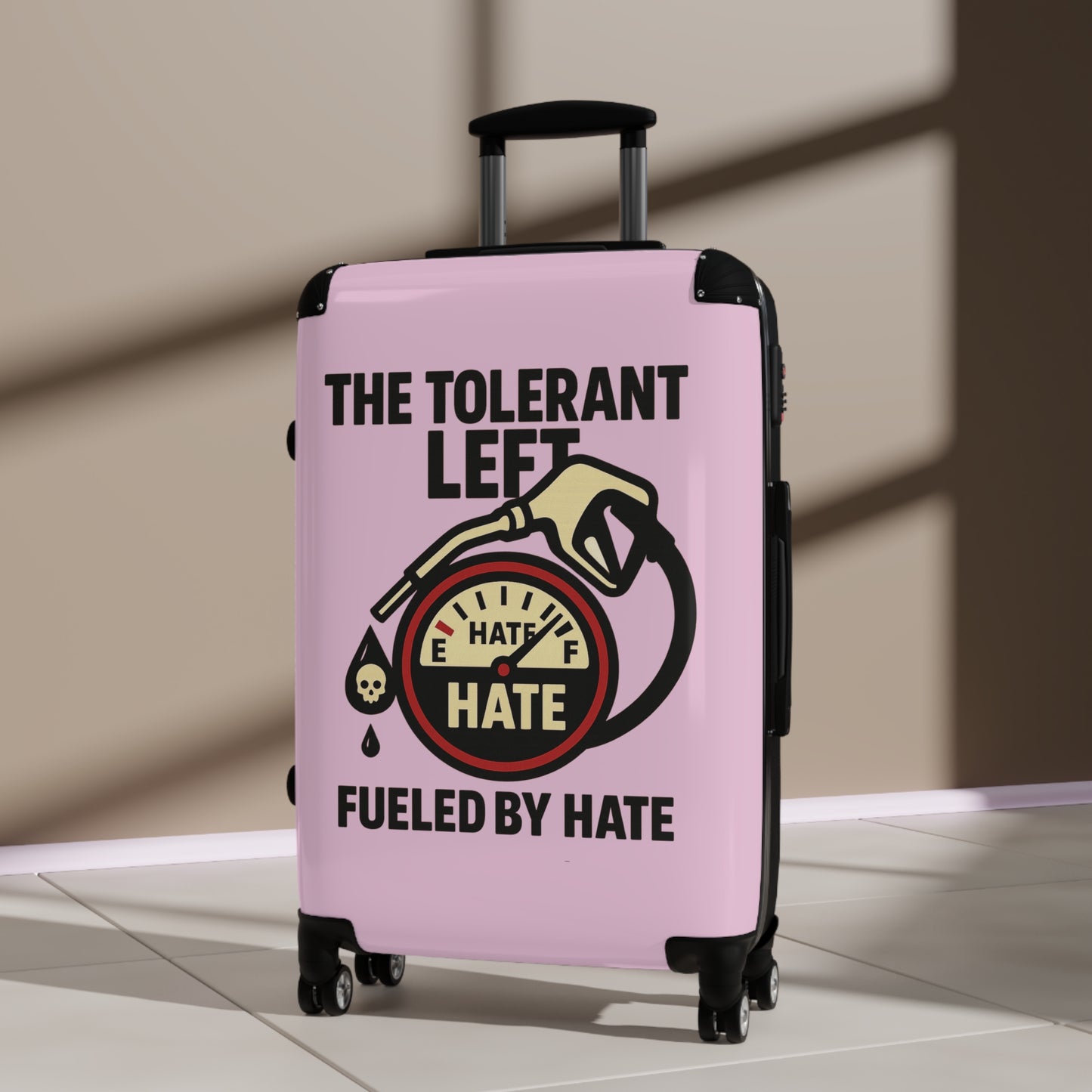 "The Tolerant Left", Suitcase (Abbey Veil Pink)