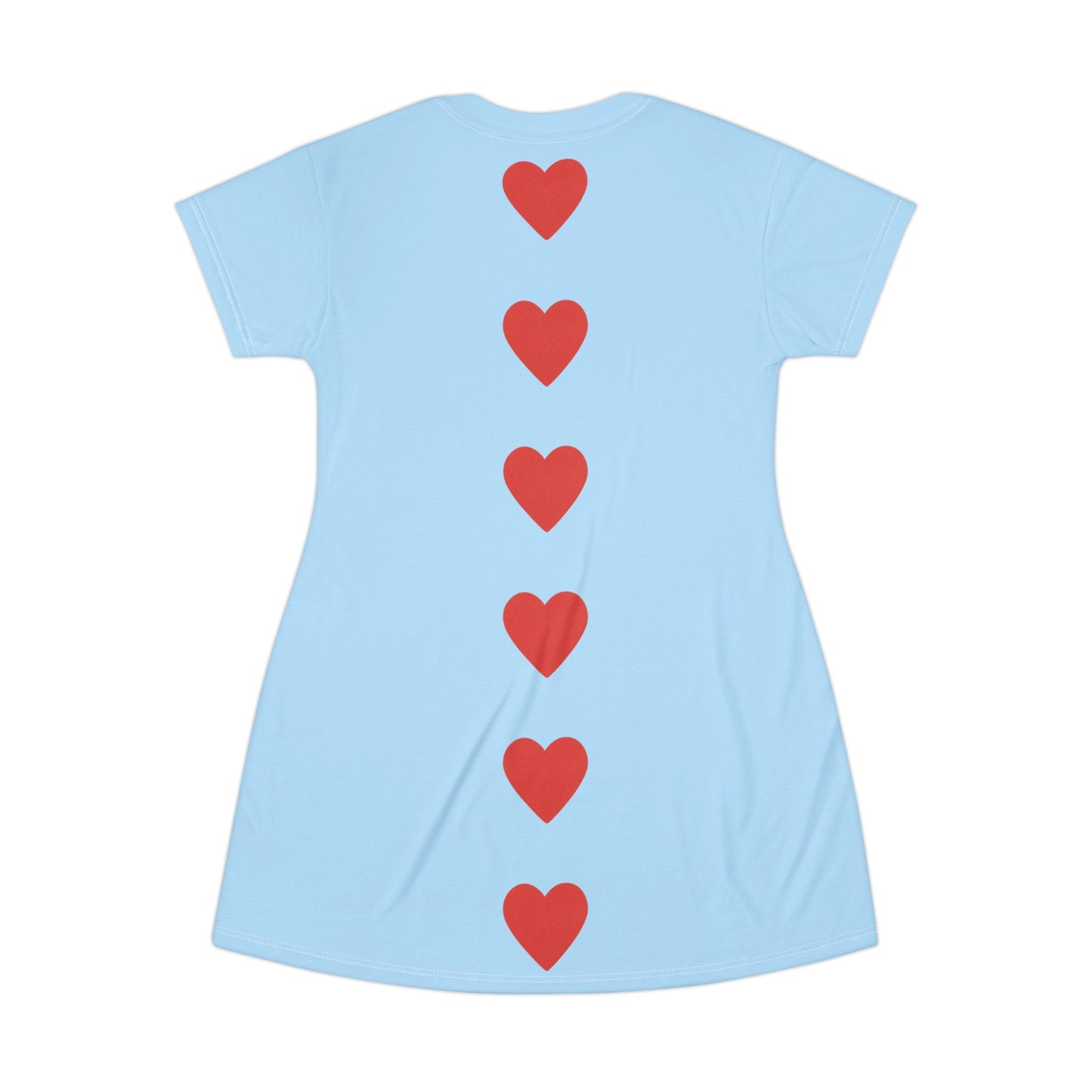 "Big Heart", T-Shirt Dress (Boy Blue)
