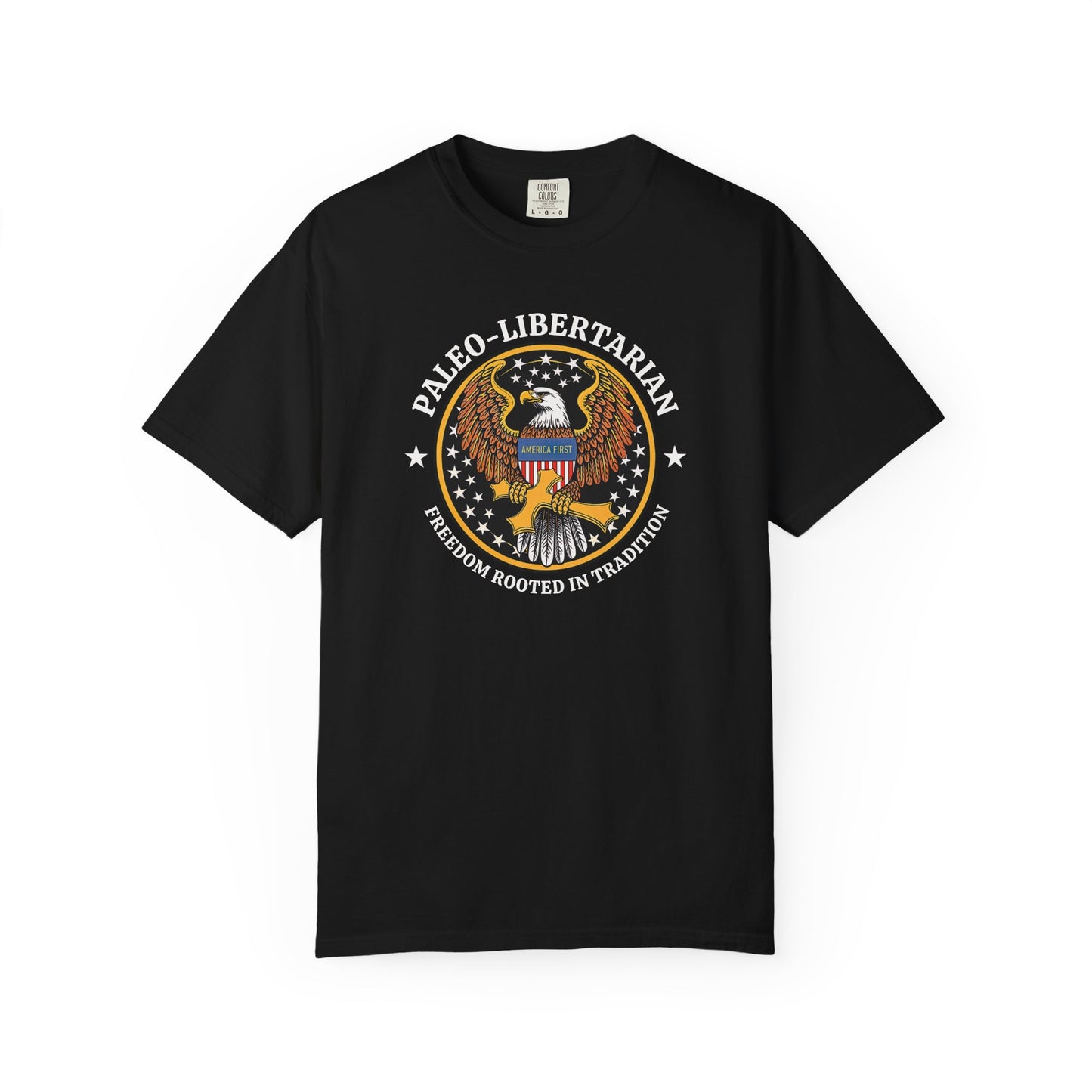 "Paleo-Libertarian" #01, Unisex T-shirt (Dark Colors)