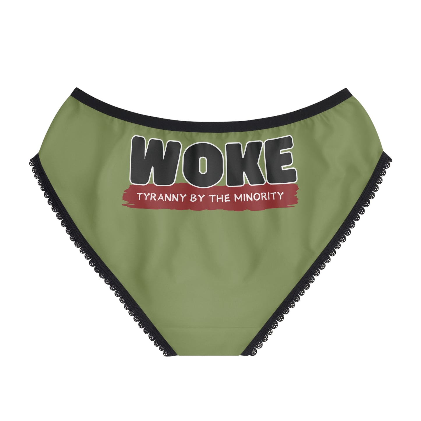 "Woke - Tyranny by the Minority", Women's Briefs (Winter Pear Green)