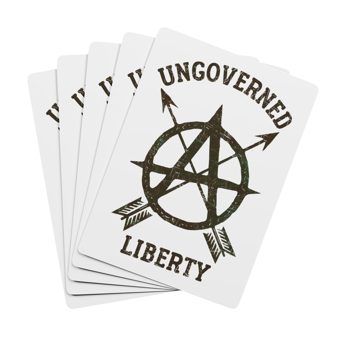 "Ungoverned Liberty", Political Playing Cards (White Smoke)