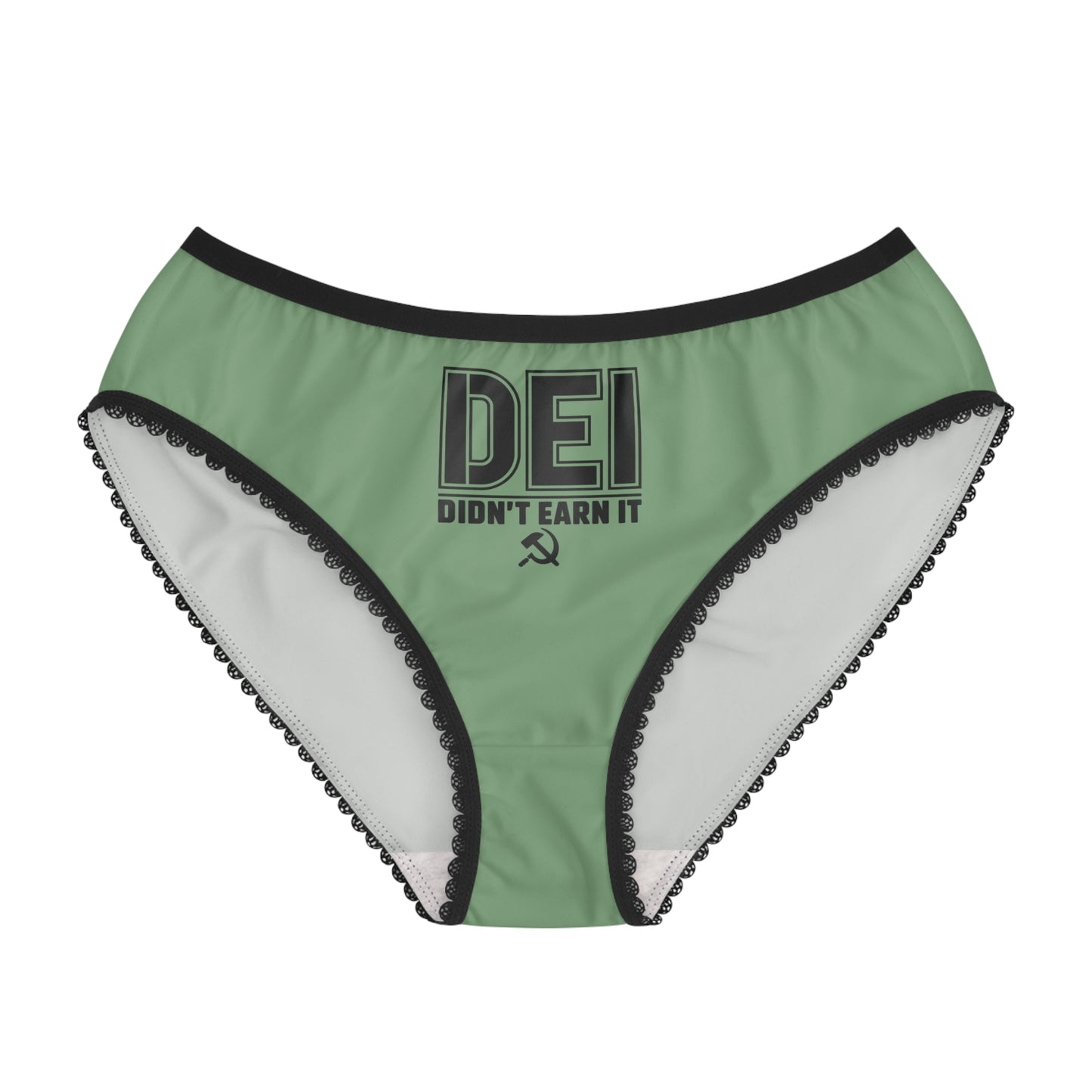 "DEI - Didn't Earn It" #14, Women's Briefs (Zephyr Green)