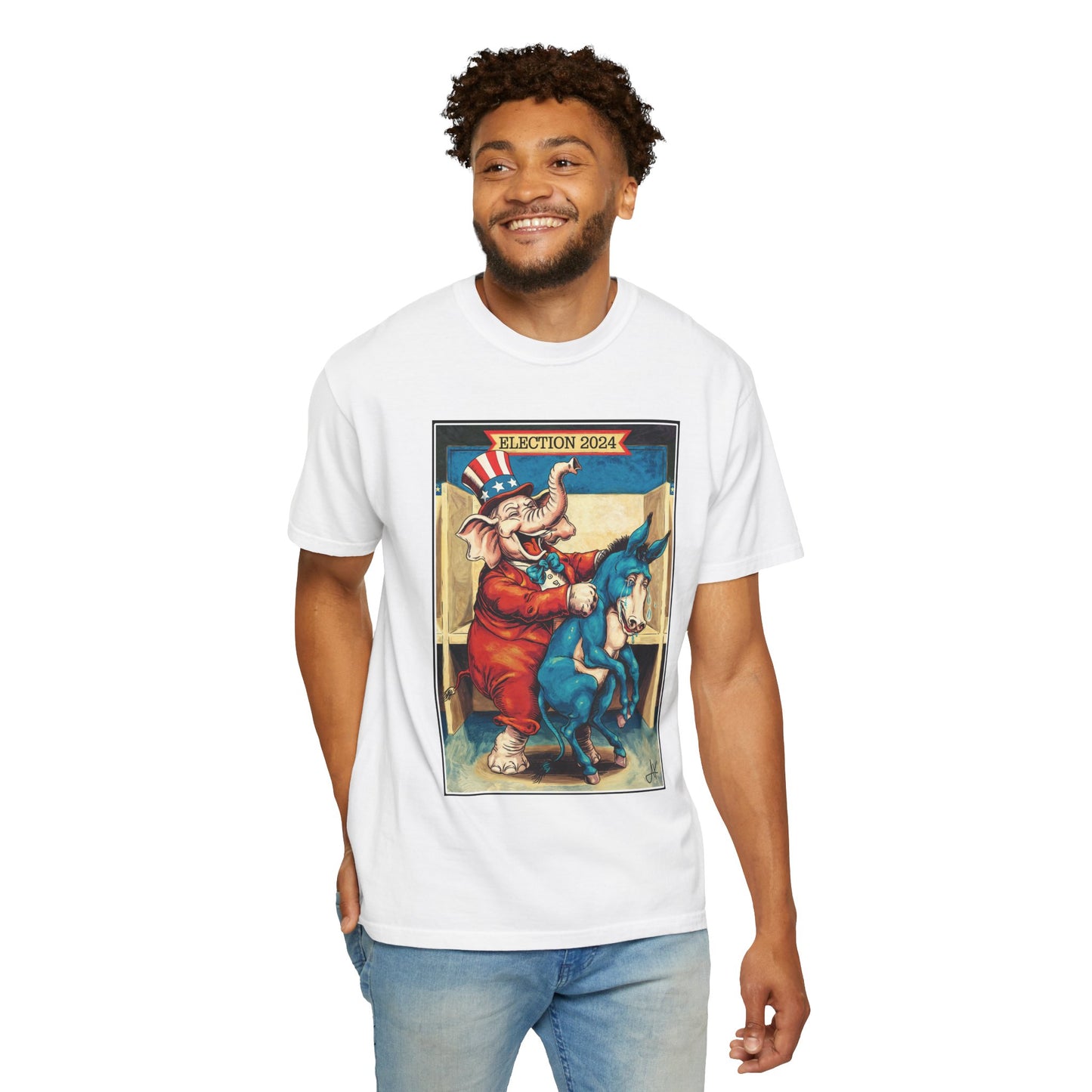 "MAGA Spanked the Donkeys 2024", Unisex T-shirt (Light Colors)