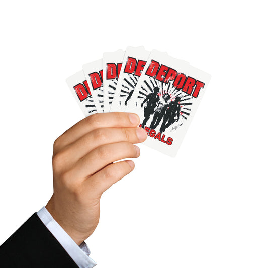 "Deport Illegals", Cultural Playing Cards (Pure White)