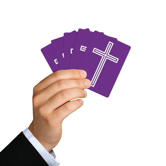 "A Simple Cross", Chrsitian Playing Cards (Vesper Violet)