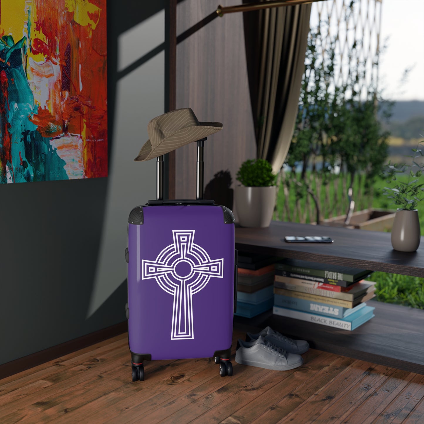 "A Simple High Cross", Suitcases (Purple)