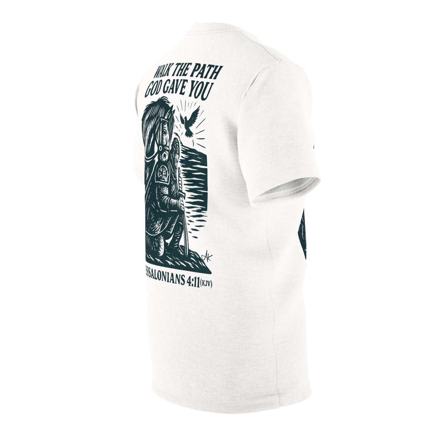 "1 Thessalonians 4:11 (KJV)", Wearable Art Unisex T-shirt (Norse Ink)