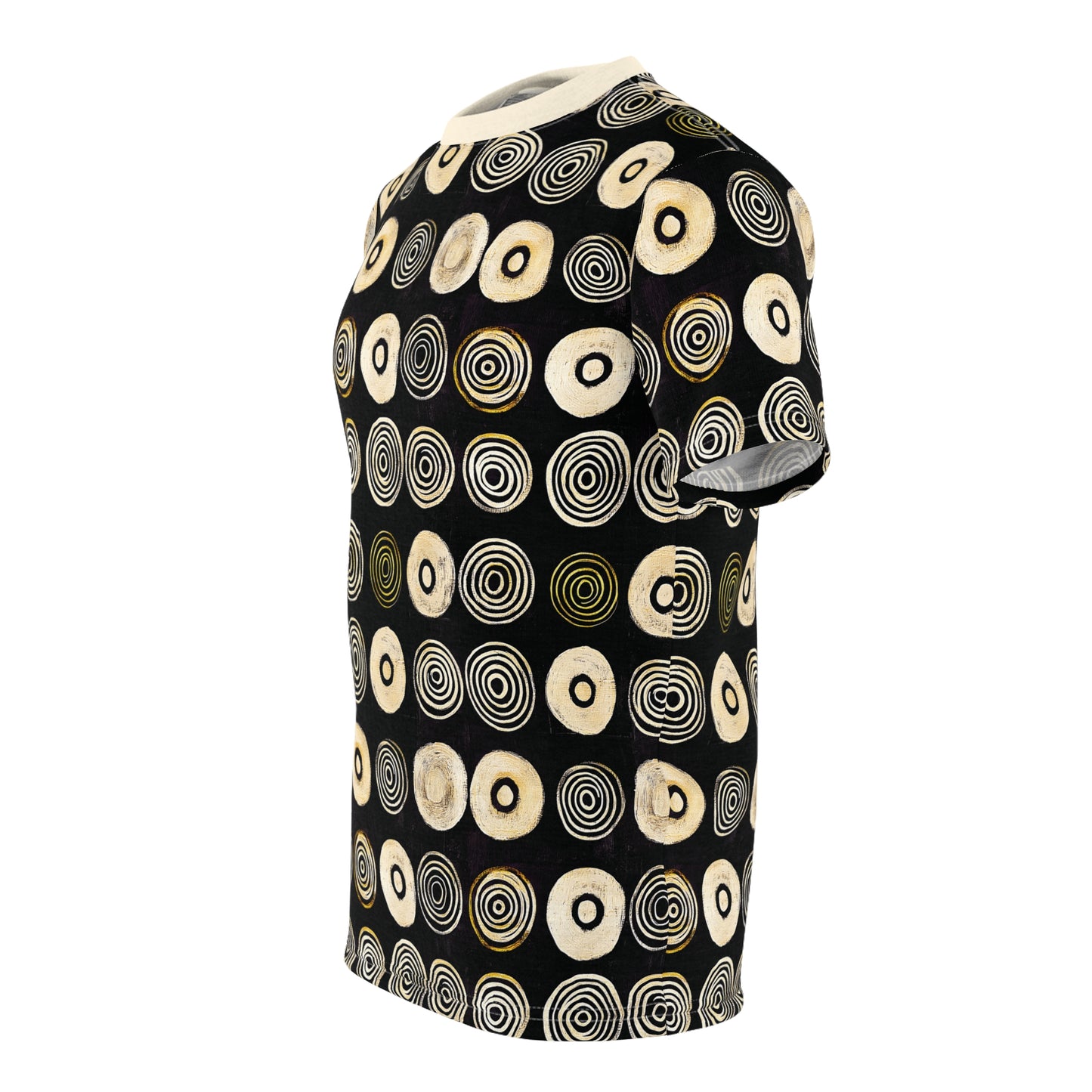"Punk Polka", Wearable Pattern Art Unisex Tee (Iced Almond)