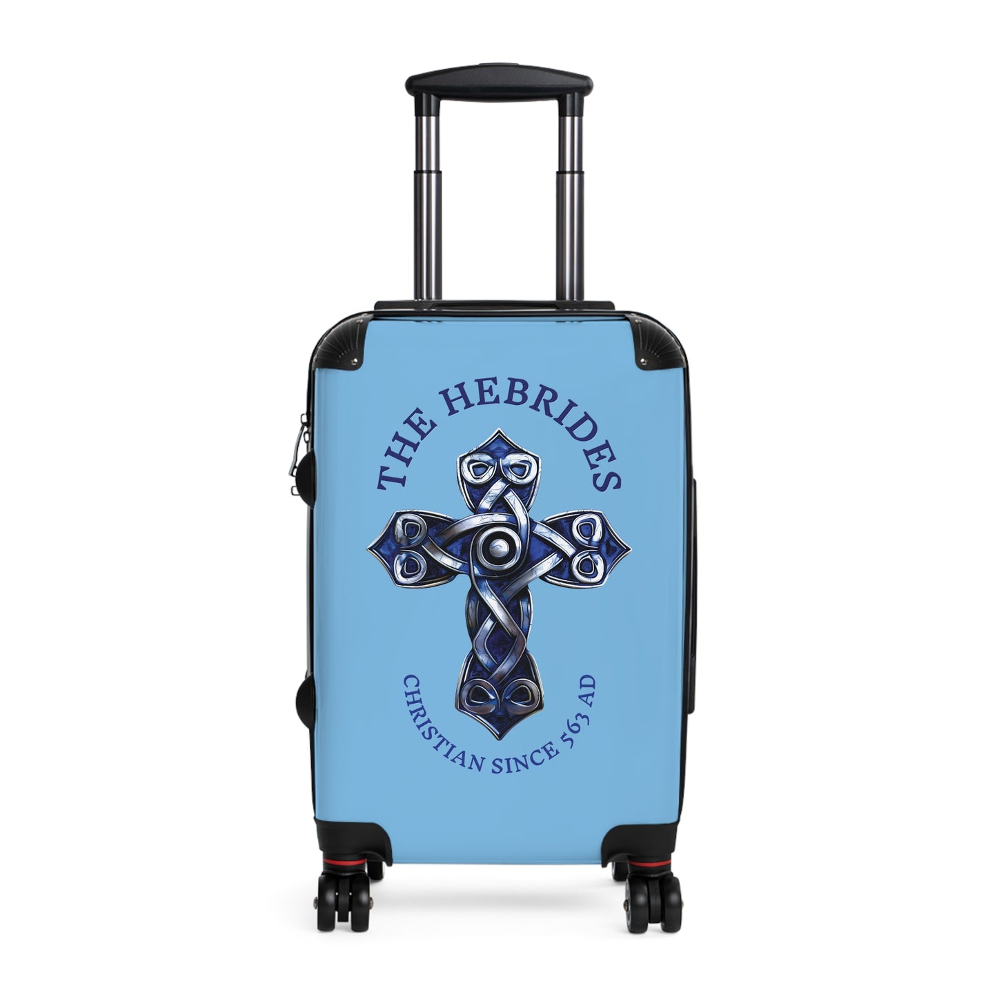 "The Hebrides - Christian Since 563 AD", Suitcases (Sky Blue)