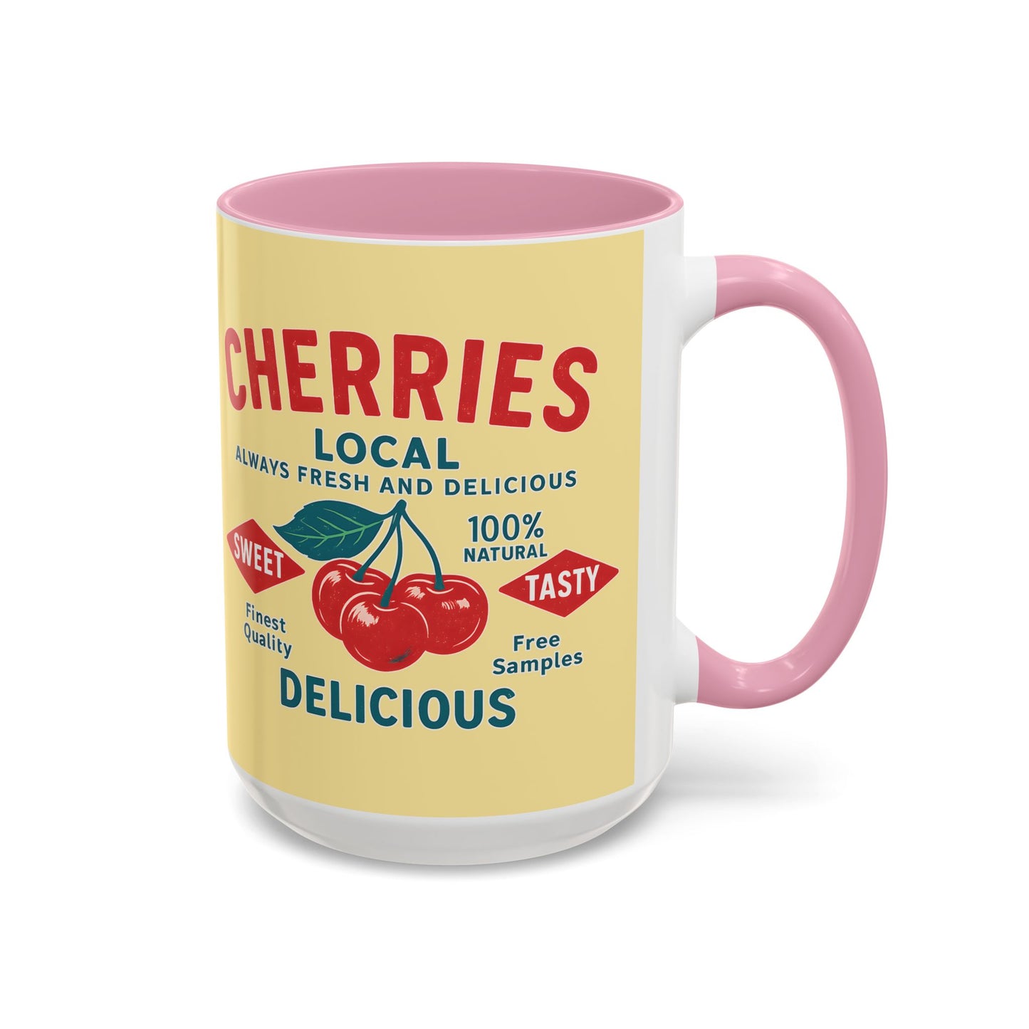 "Delicious Cherries", Colorful Mugs (11oz, 15oz) (Sanctum Veil)