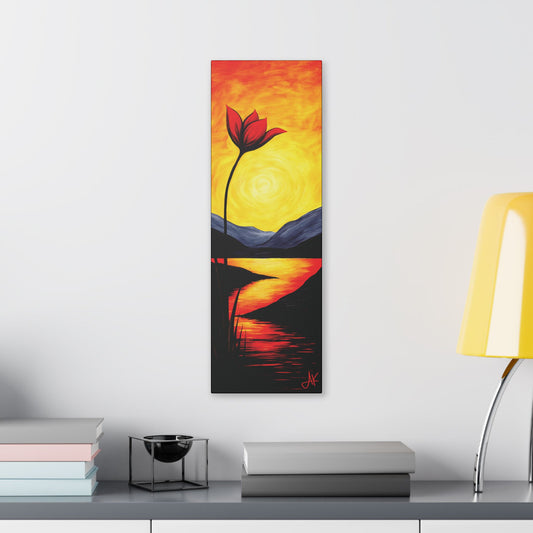 "Bloom of Twilight's Passion", Stretched Classic Canvas Fine Art Print