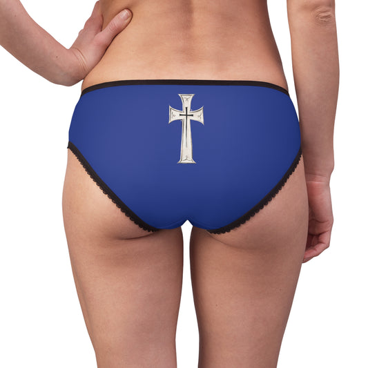 "First Darkness Then Comes Light" #02, Women's Briefs (Electric Deep Blue)