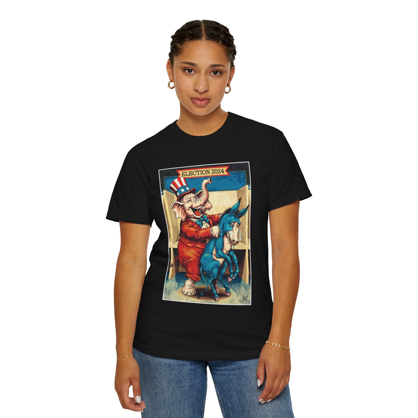 "MAGA Spanked the Donkeys 2024", Unisex T-shirt (Dark Colors)