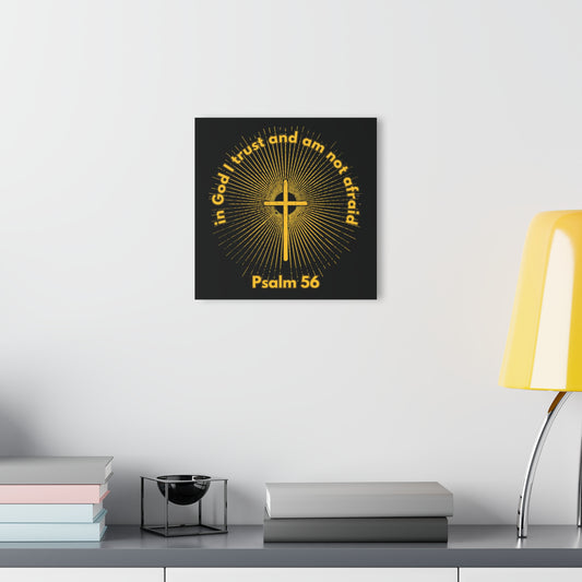 "Psalm 56", Acrylic Wall Print (French Cleat Hanging) (Void Black)