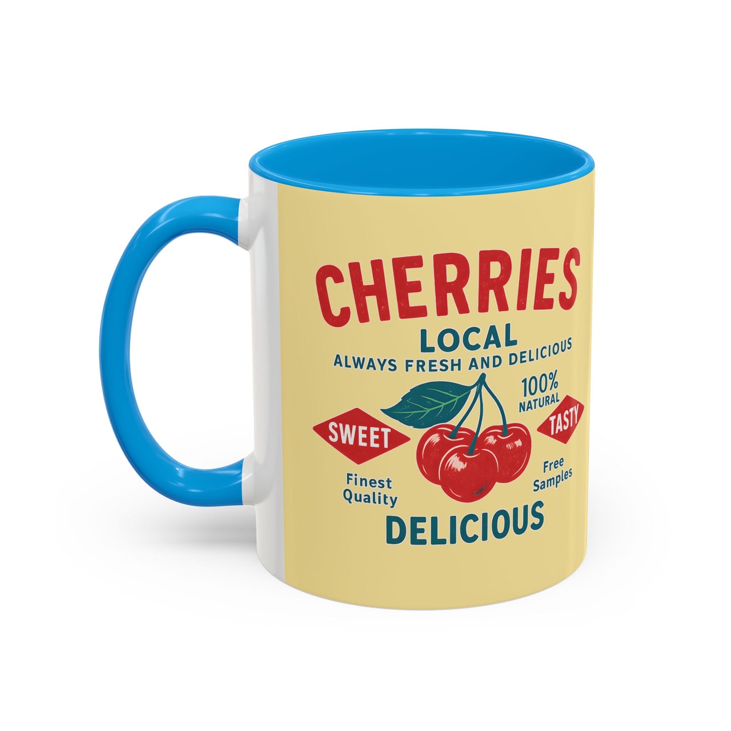 "Delicious Cherries", Colorful Mugs (11oz, 15oz) (Sanctum Veil)