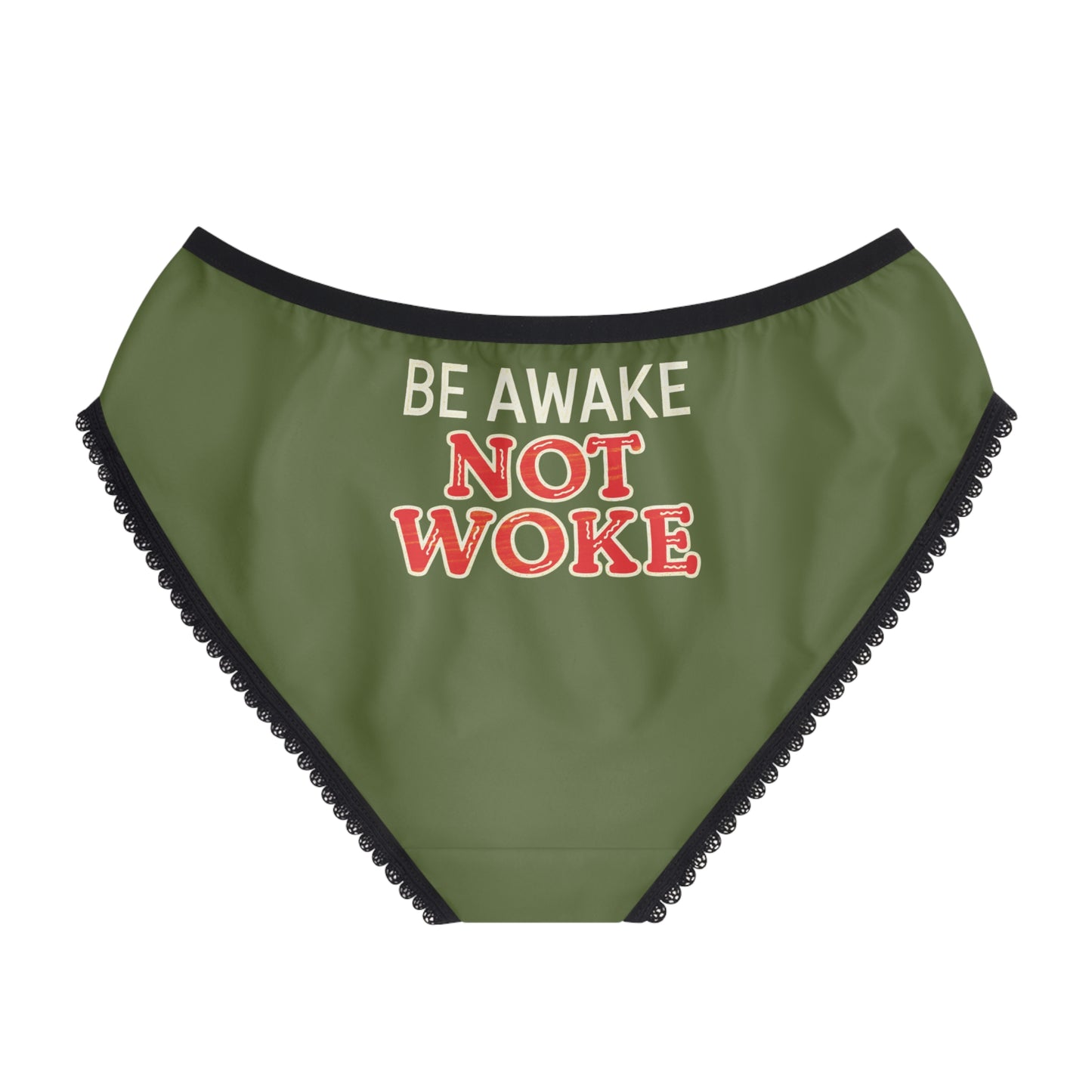 "Be Awake Not Woke" #10, Women's Briefs (Kangaroo Bush)