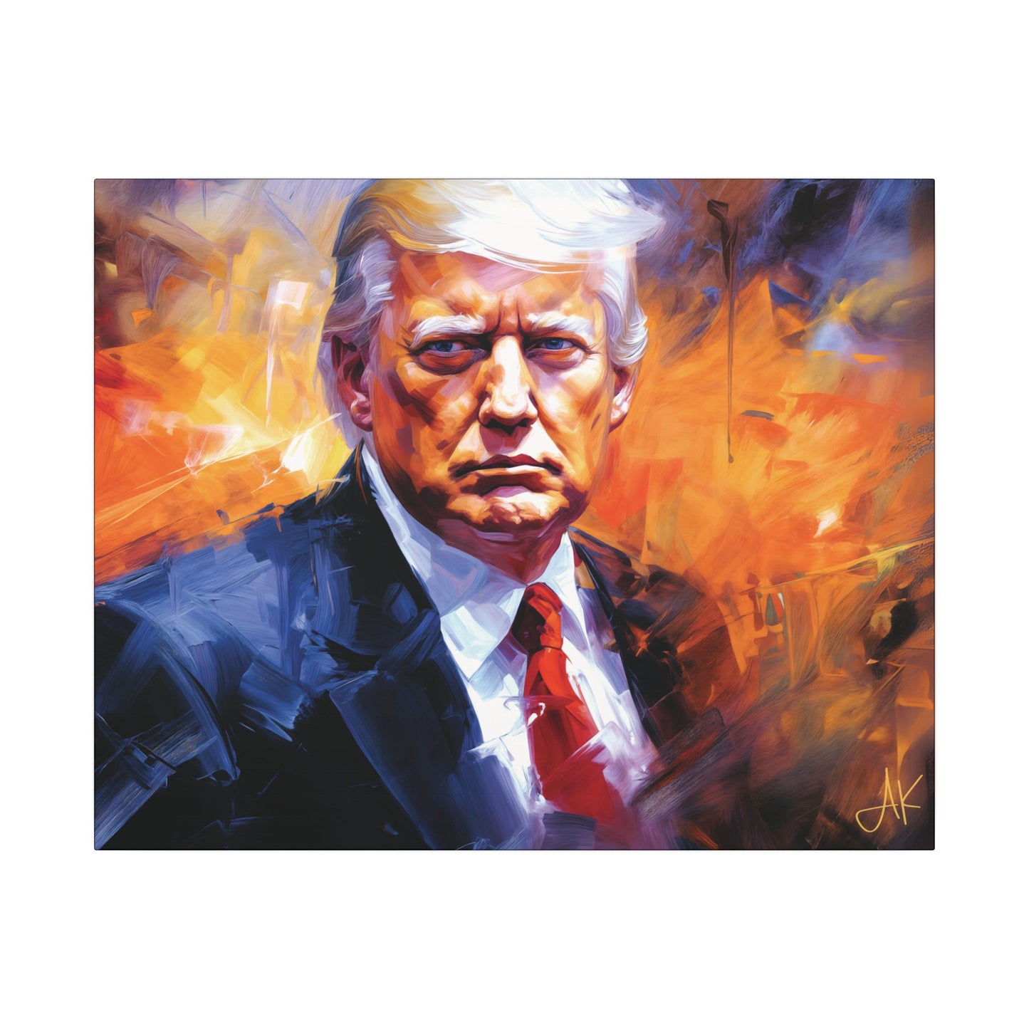 "Trump Portrait No. 9", Stretched Matte Canvas Fine Art Print