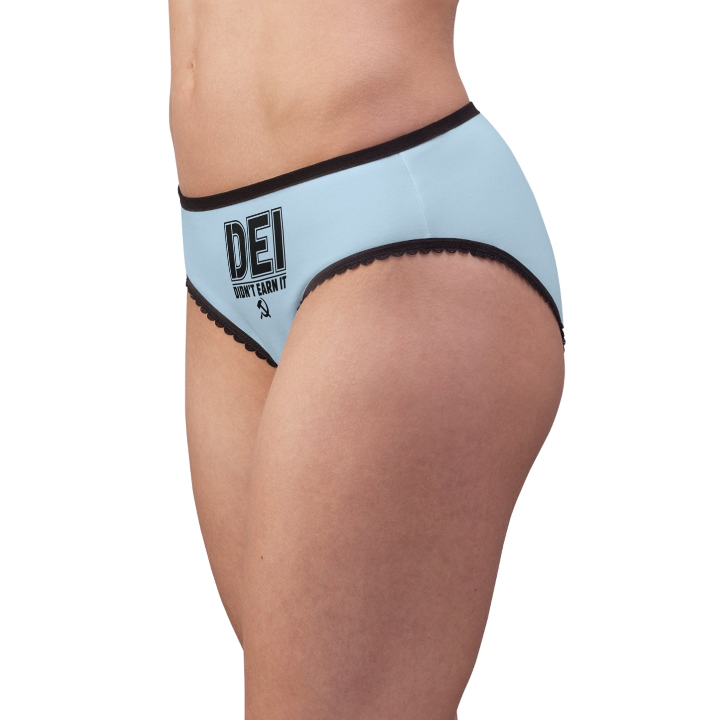 "DEI - Didn't Earn It" #14, Women's Briefs (Arctic Blue)