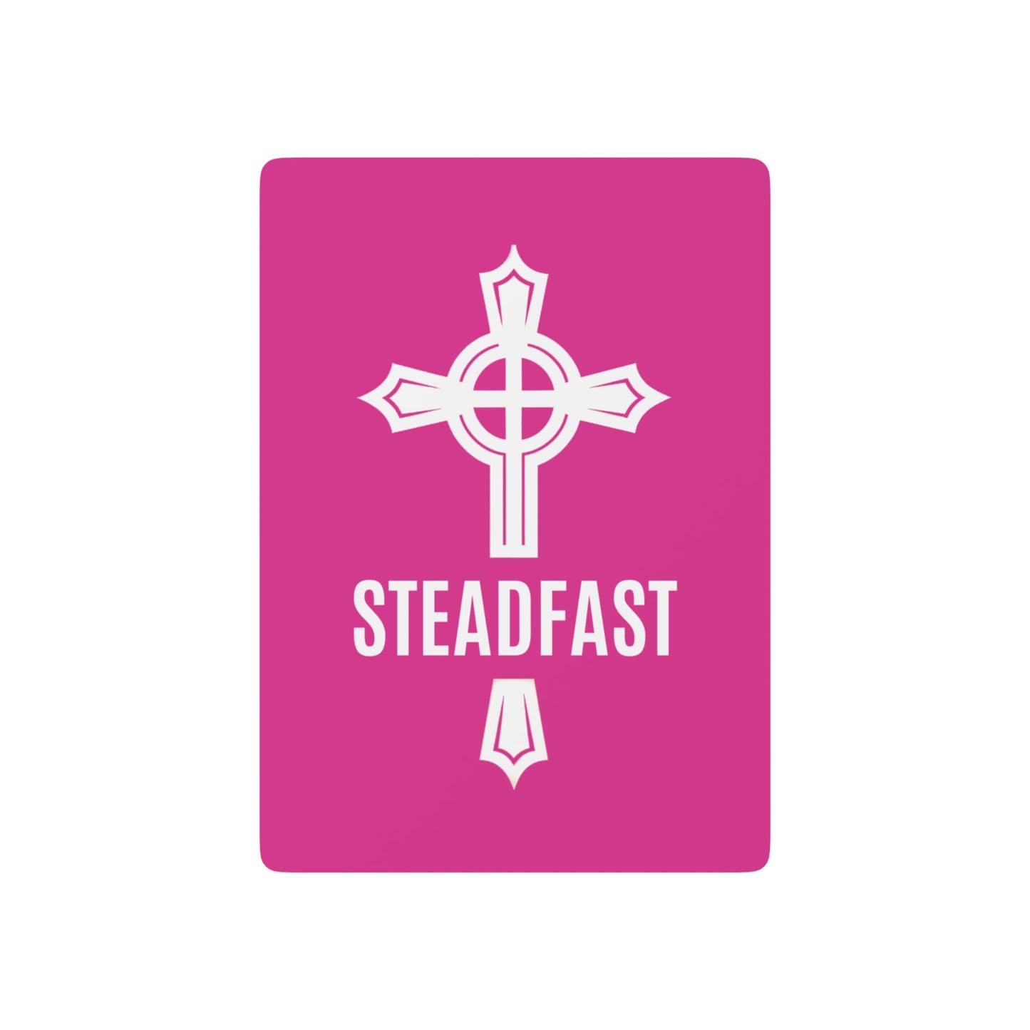 "Steadfast Cross", Christian Playing Cards (Strongboy Pink)