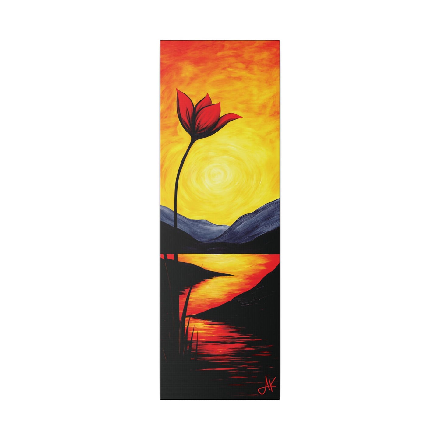 "Bloom of Twilight's Passion", Stretched Classic Canvas Fine Art Print
