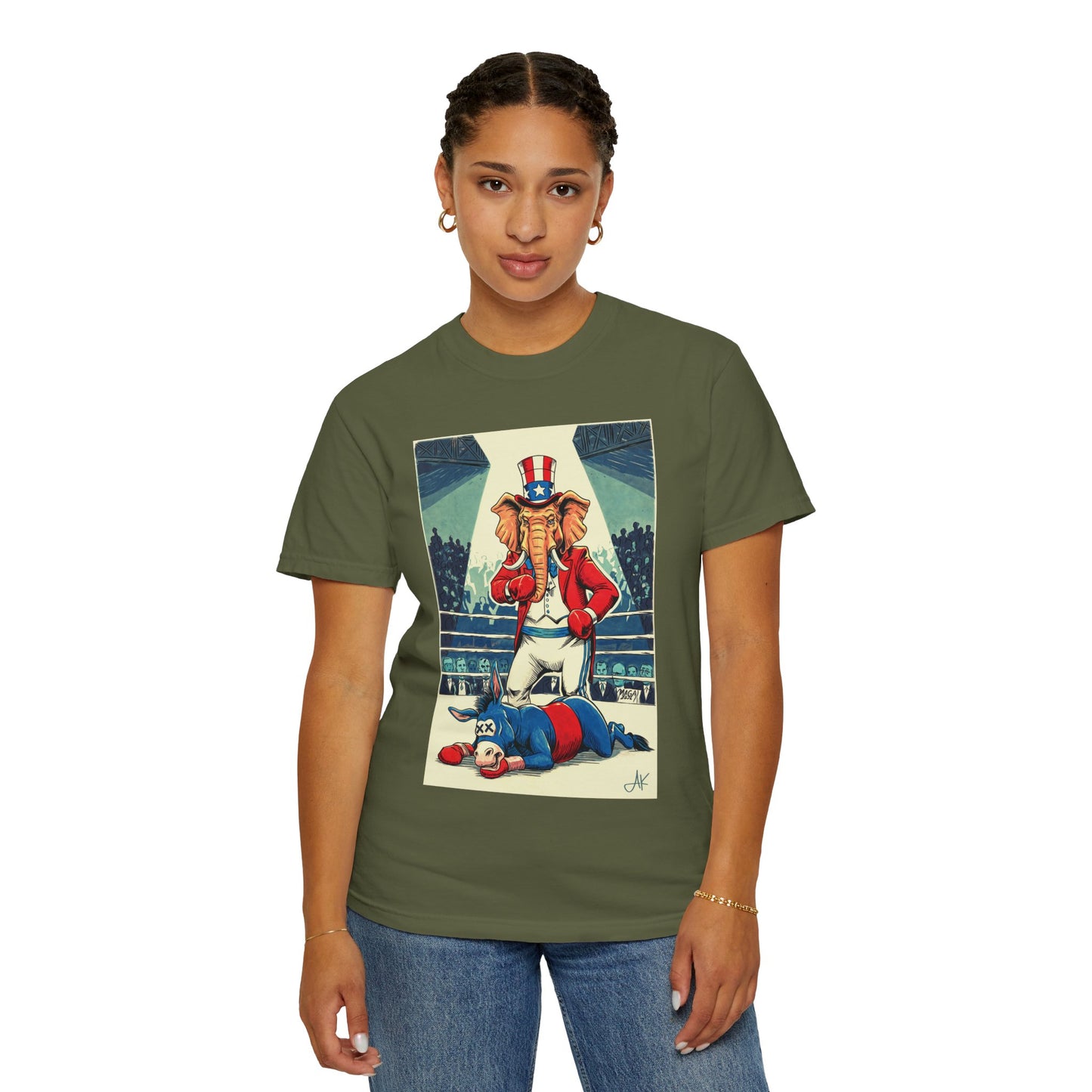 "Brutal Woke Knockout 2024", Unisex T-shirt (Dark Colors)