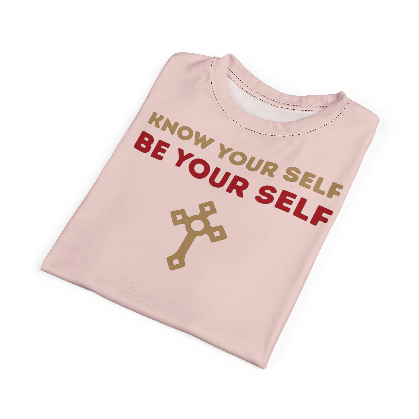 "Know Your Self", Unisex T-shirt (Antique Coral)