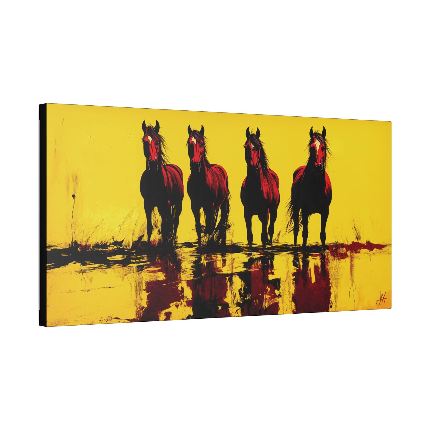 "Steeds of the Red Hand", Stretched Classic Canvas Fine Art Print