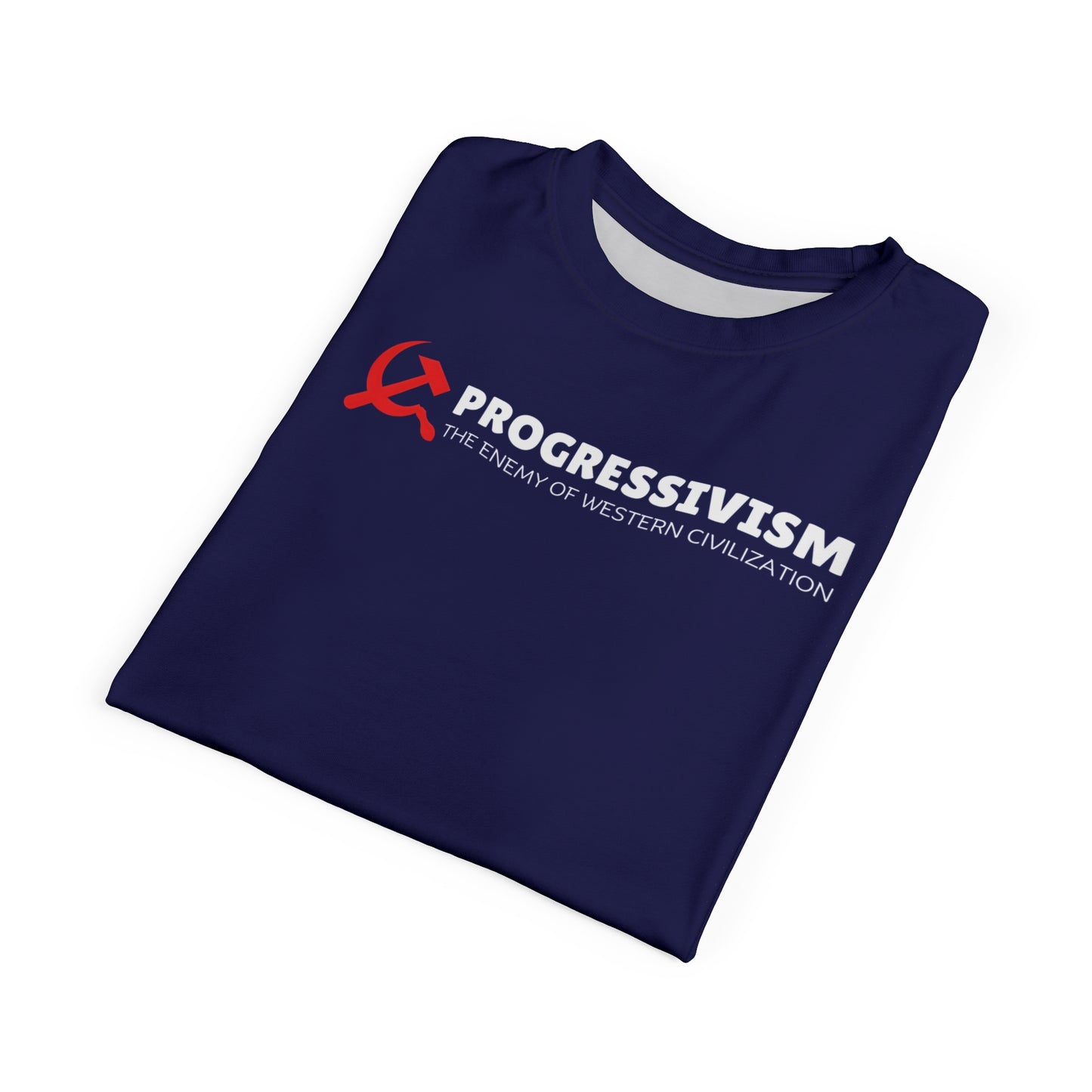 "Progressivism - Enemy of Western Civilization", Unisex Tee (Obsidian Blue)