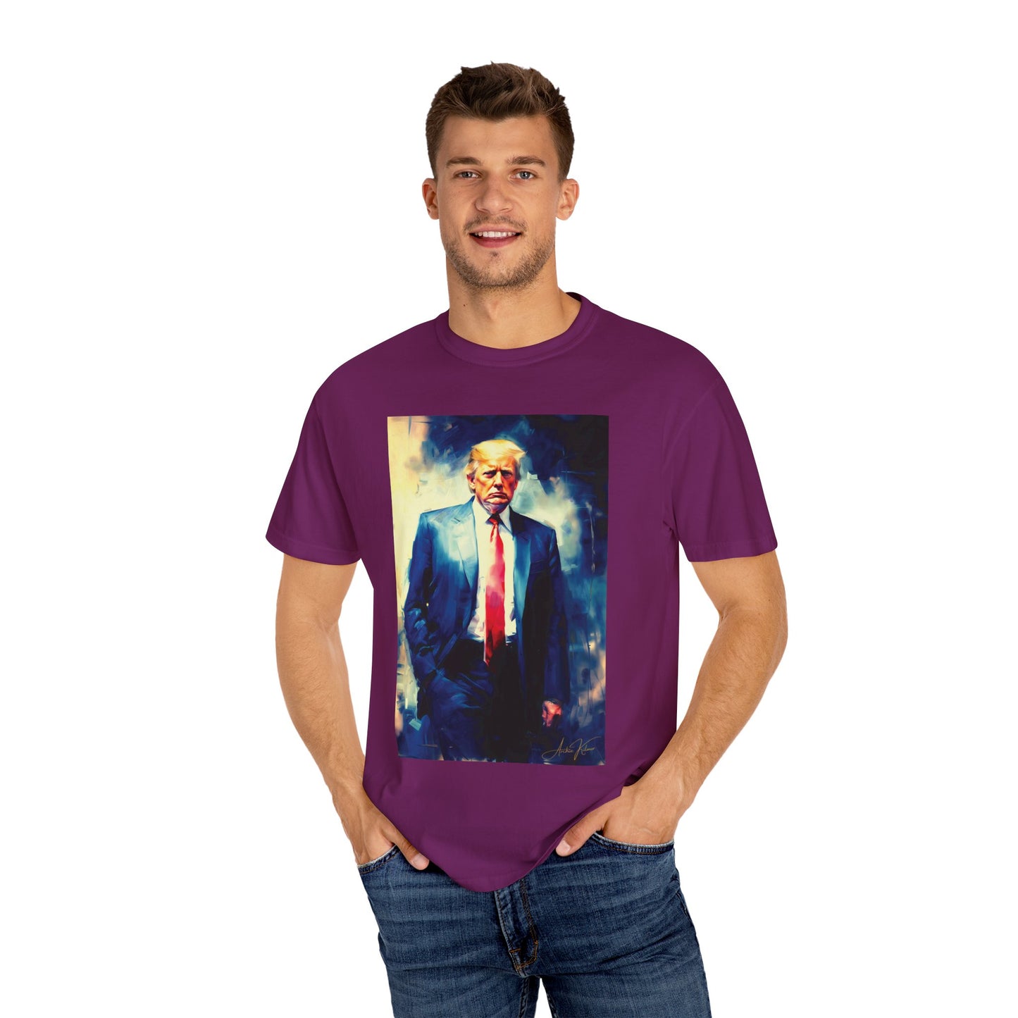 "Trump Portrait No. 6", Unisex T-shirt (Dark Colors)