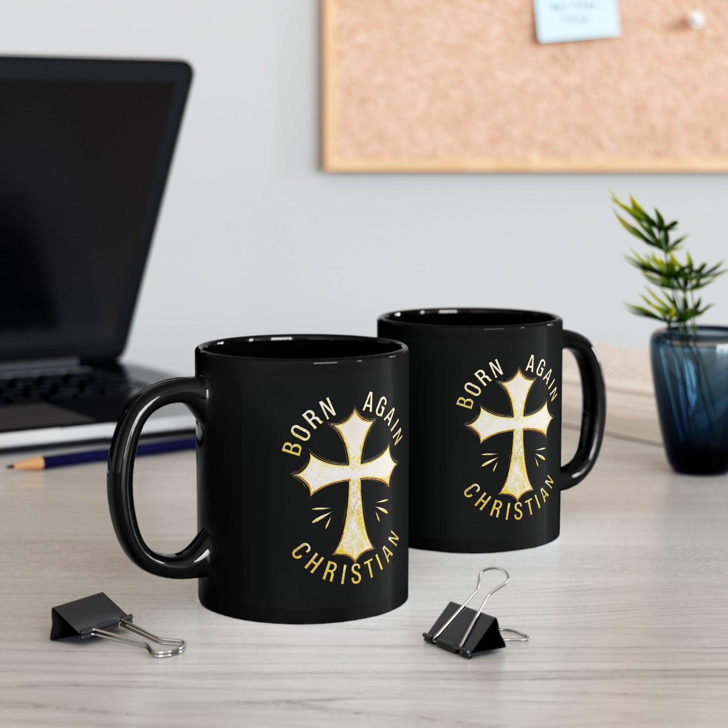 "Born Again Christian" #02, Black Mug (11oz & 15oz)