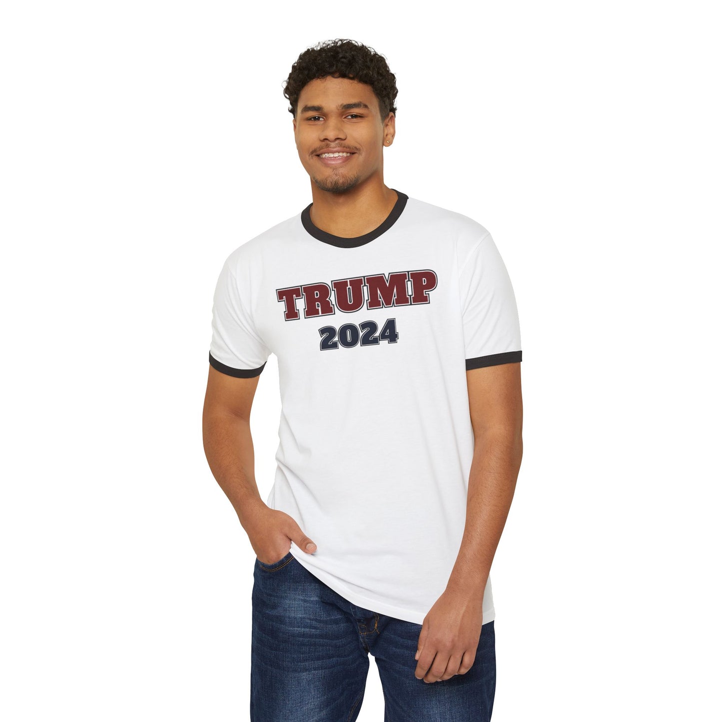 "TRUMP - 2024", Unisex Cotton Ringer T-Shirt - Historical Collectible
