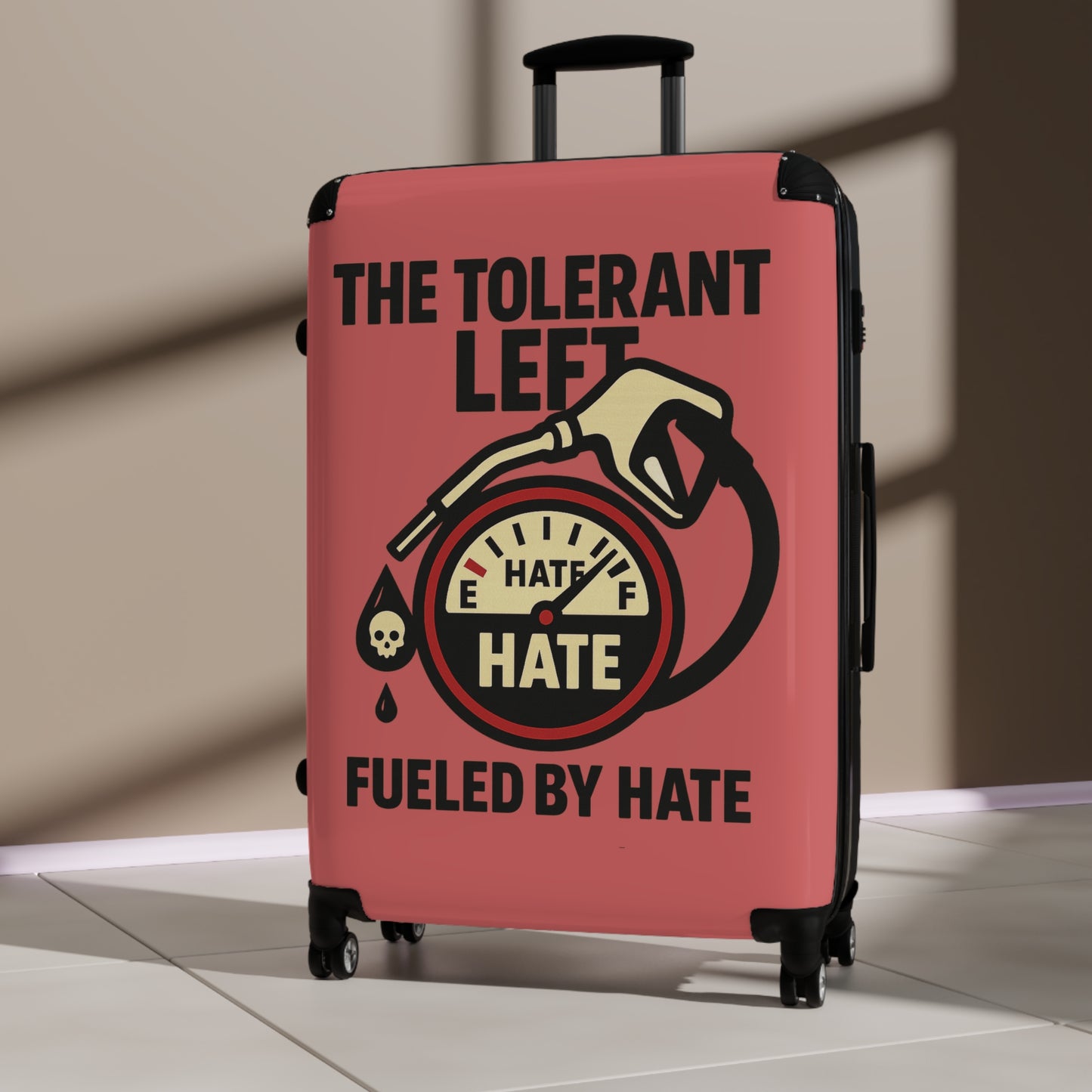 "The Tolerant Left", Suitcase (Faded Cherry)